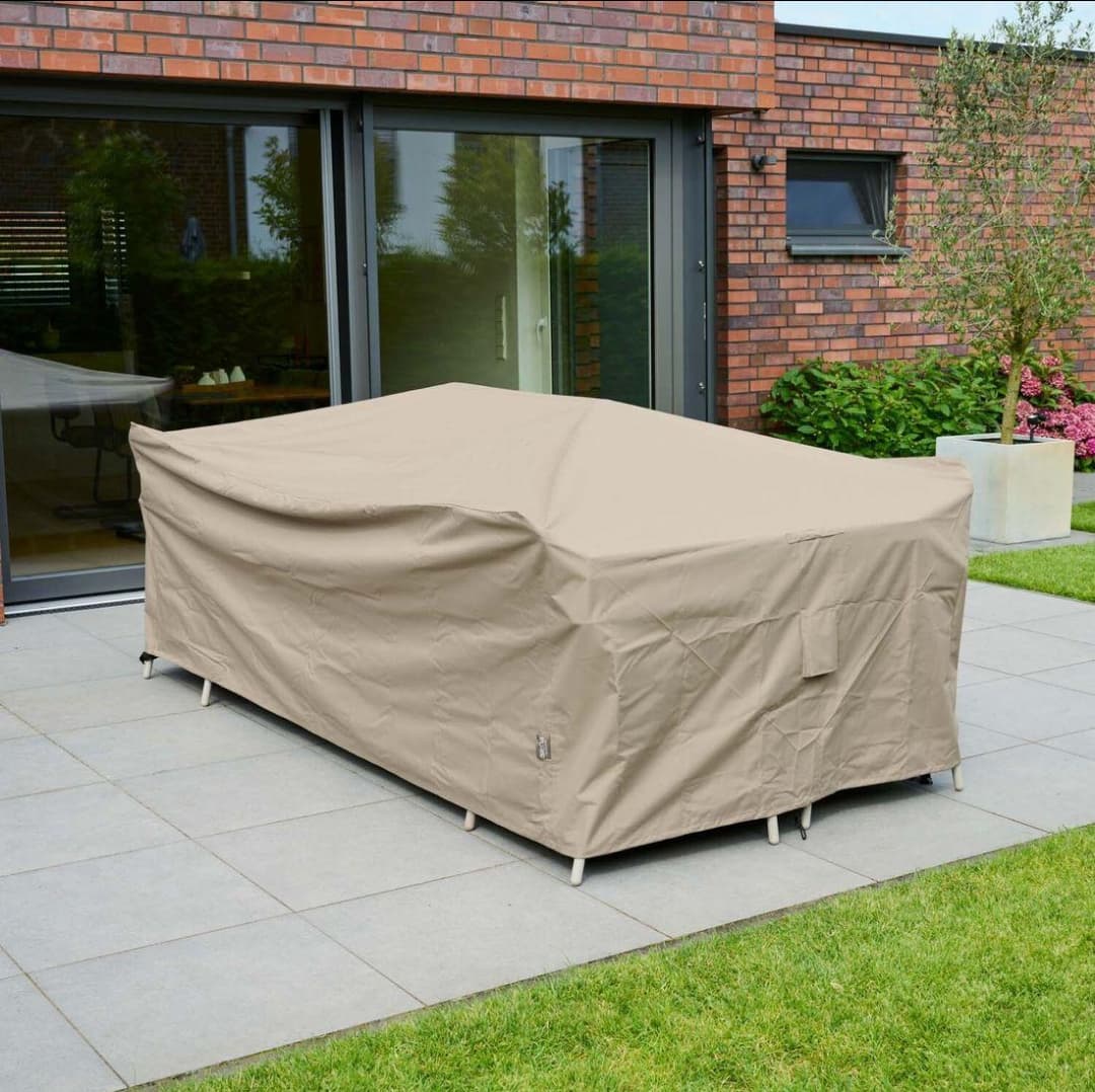 PVC-backed furniture cover, patio set