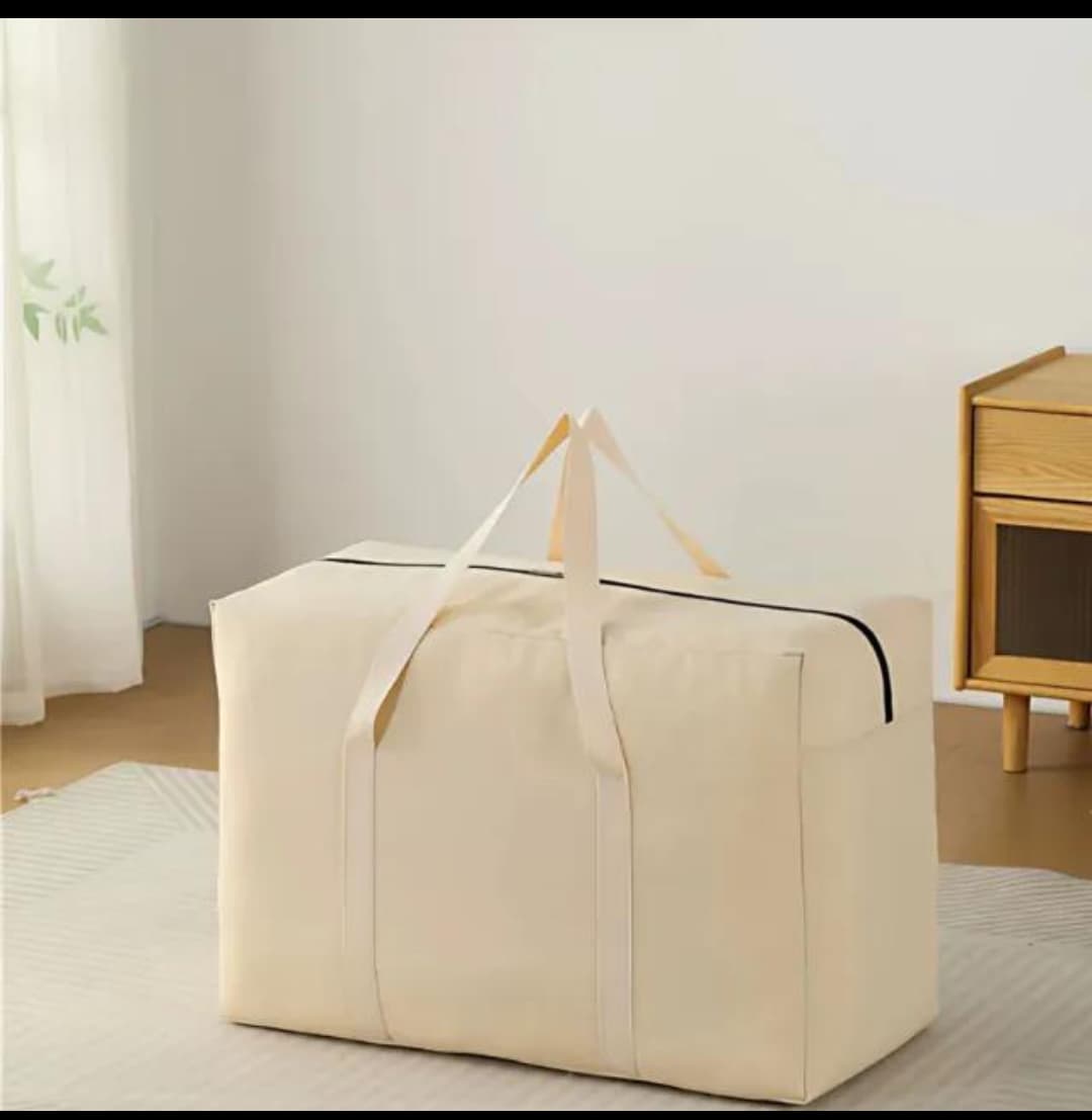 Canvas storage bag, zip closure