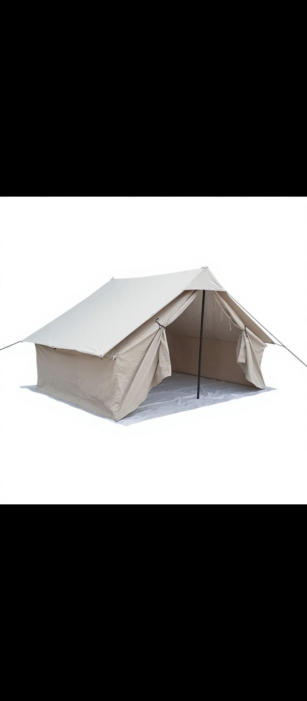A-frame canvas tent, studio