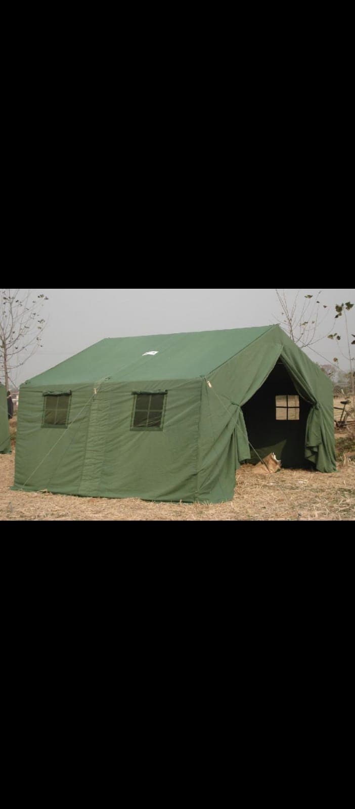 A-frame tent, open grassland